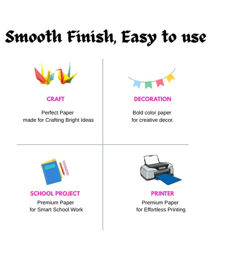 Fluorescent Pink color Paper for Craft