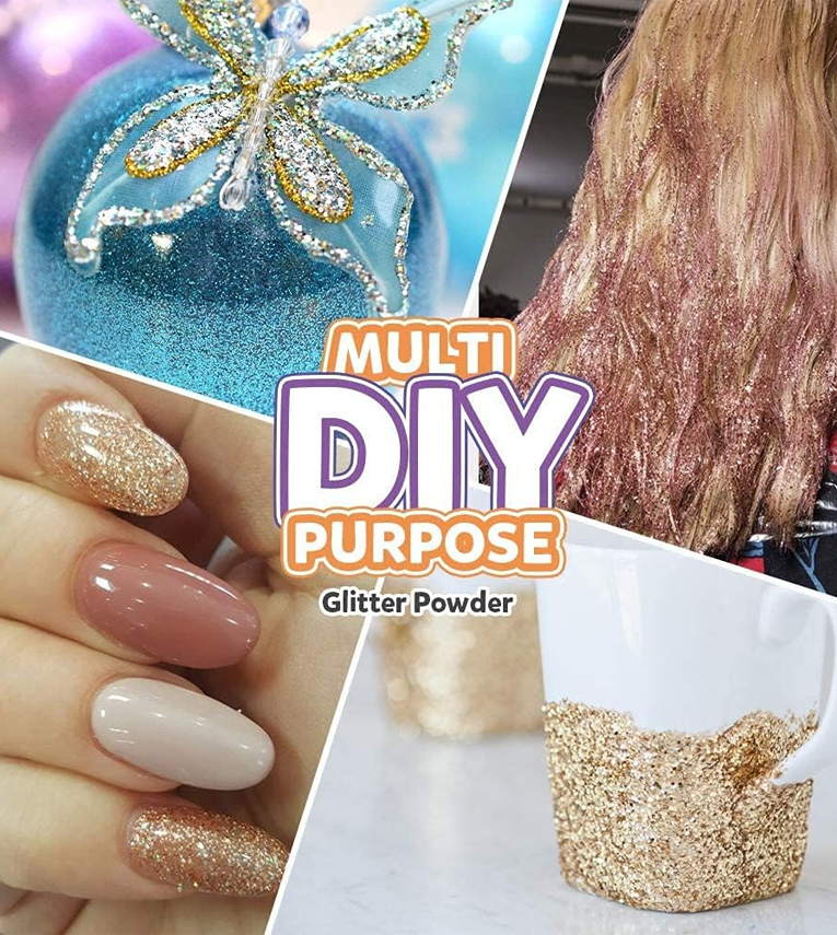 Fine Glitter for Resin, Set of 12 Colors, Extra Fine Resin