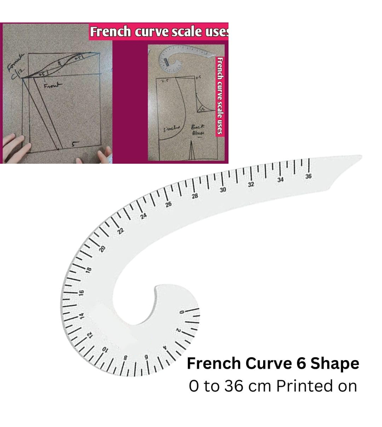 Plastic French Armhole Curves Scale for Tailoring Set