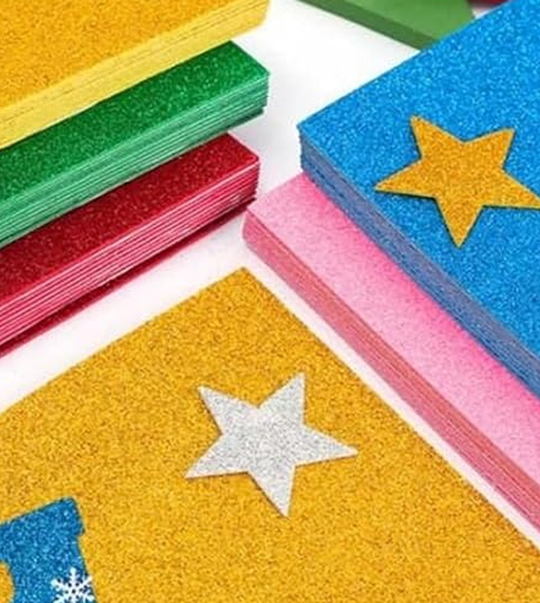 A4-10 Sheet Glitter Sheets (A4) Art & Craft Glitter Sheet