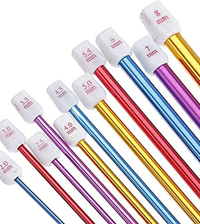 11 Sizes Multicolor Aluminum Crochet Hooks