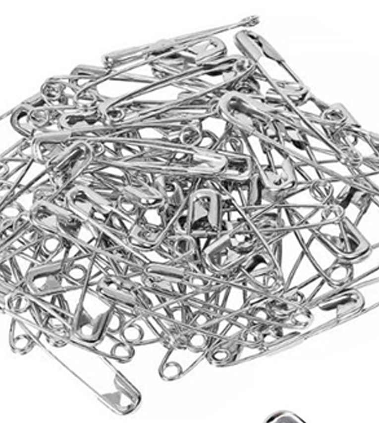 Safety Pins Silver Premium Nickel Plated 60pcs