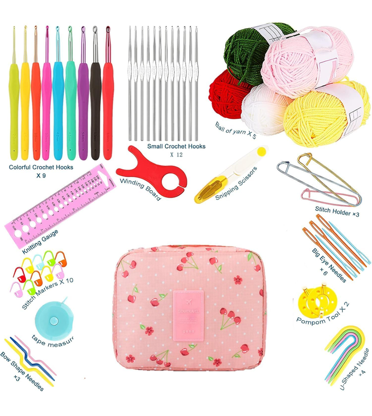 Crochet Set Knitting Needle Kit 107 Pcs