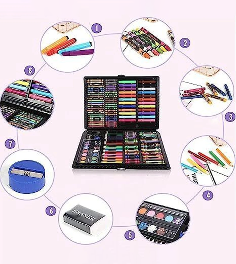 168-Piece Kids Art Set, Portable Drawing Set Makes Great Gift for Artists Kids