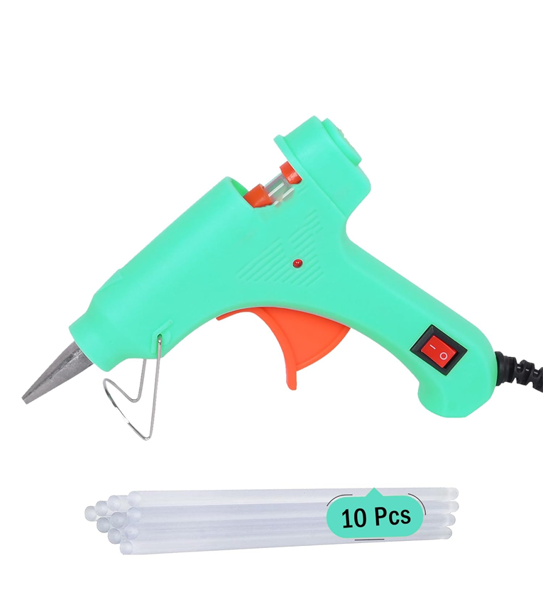 20 Watt Mini Hot Melt Glue Gun with 10 Glue Sticks