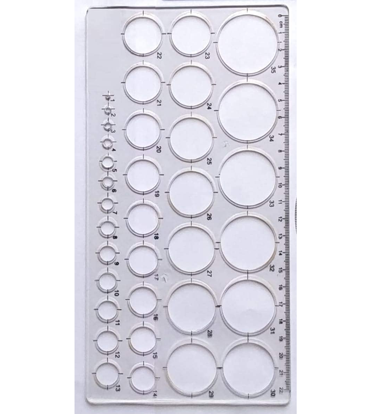 Art Circle Master Template 35 Circles Stencil Measuring Tool