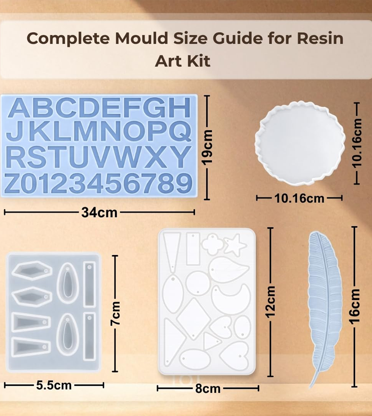 Ultimate All-in-One Resin Art Kit with Silicone Moulds