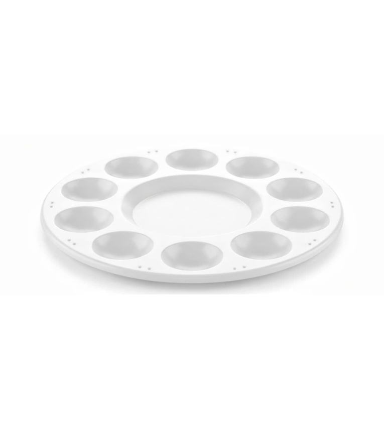 White Round Paint Palette Tray Plastic Mixing Palette