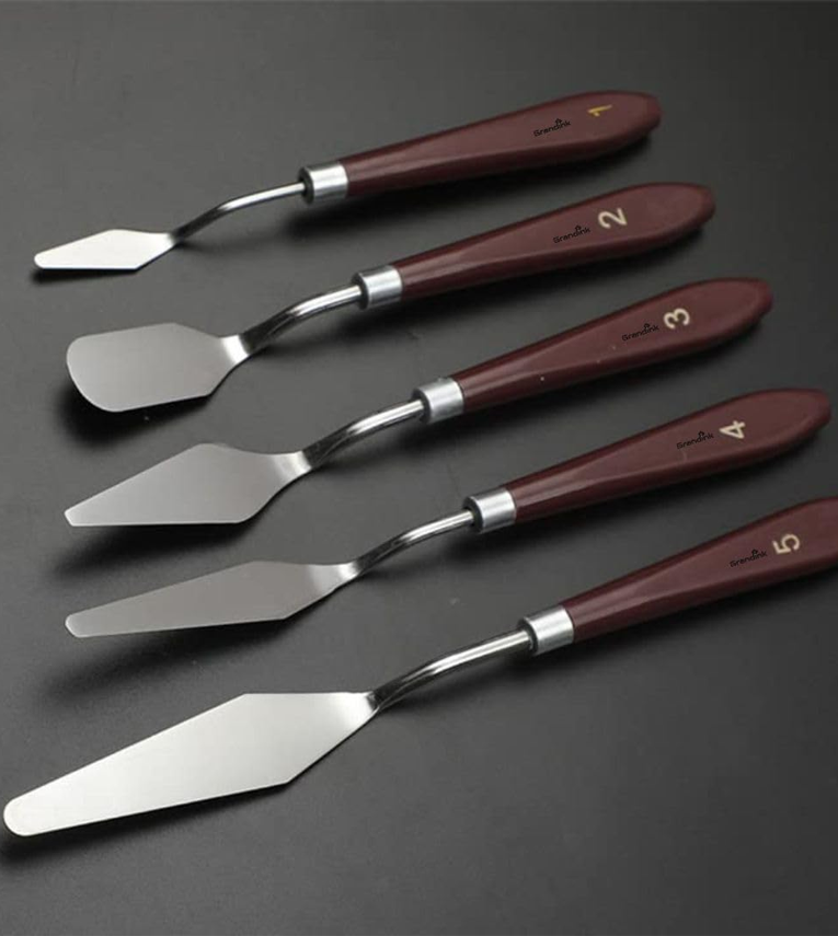 Palette Painting Knives - Set of 5 Various Sizes & Shapes