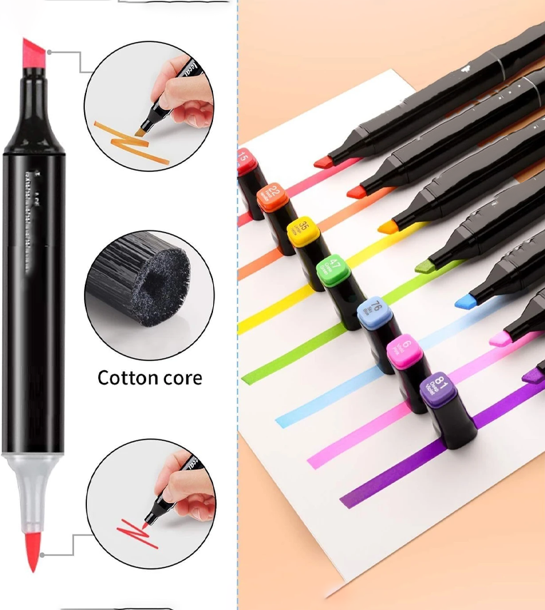 36 Pc Dual Tip Highlighter & Marker Set for Drawing