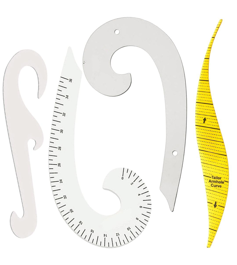 Plastic French Armhole Curves Scale for Tailoring Set
