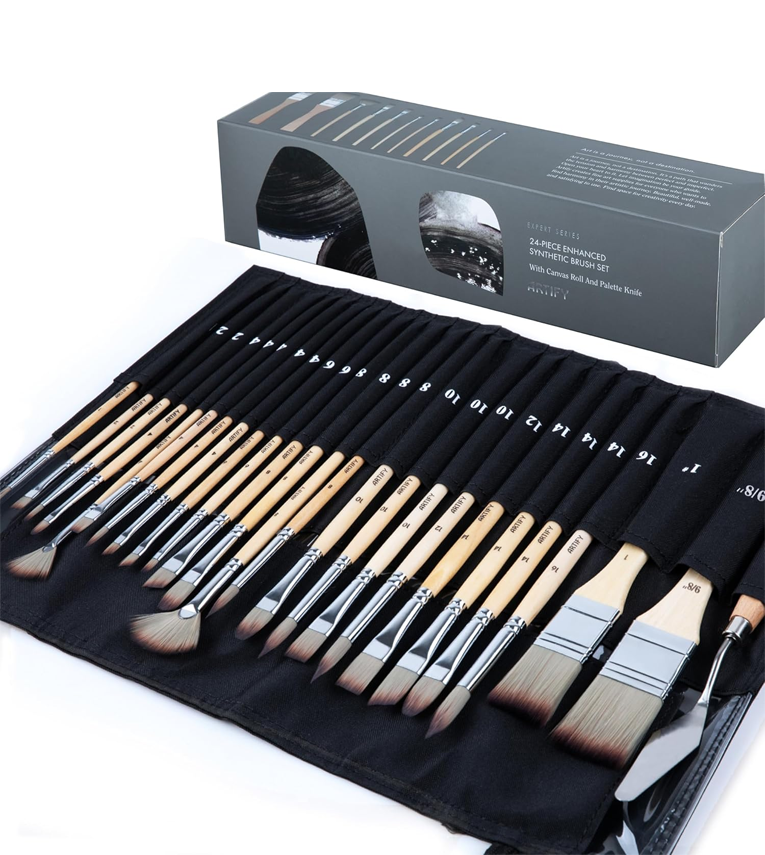 24 Pieces Paint Brush Set