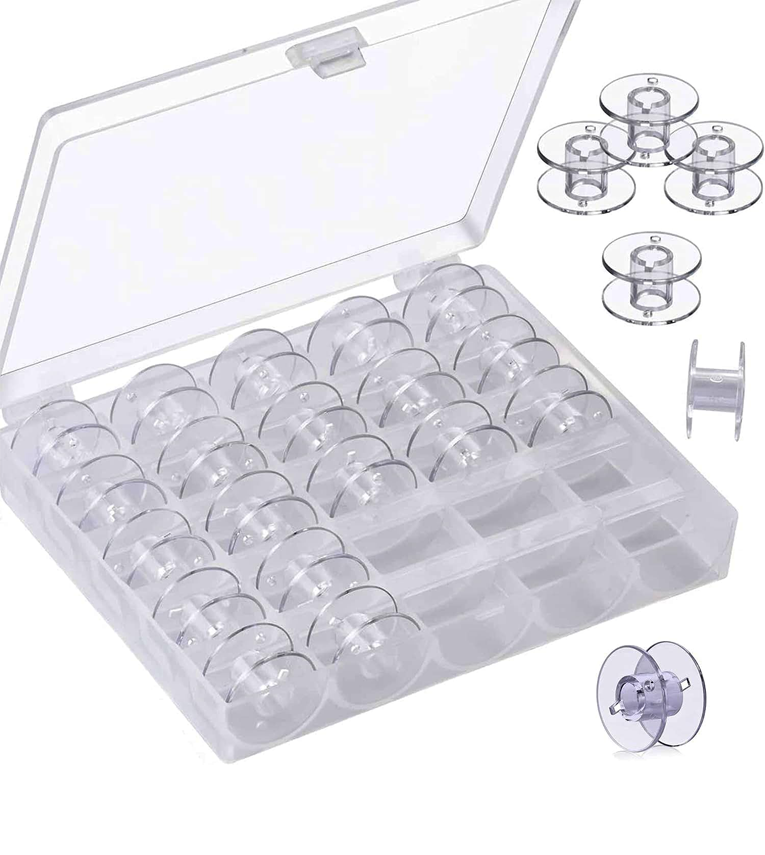 Sewing Machine Bobbin 25 Pcs with Plastic Case
