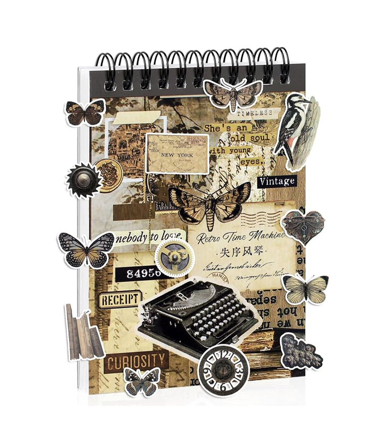 595PCS Pre Cut Vintage Stickers Book