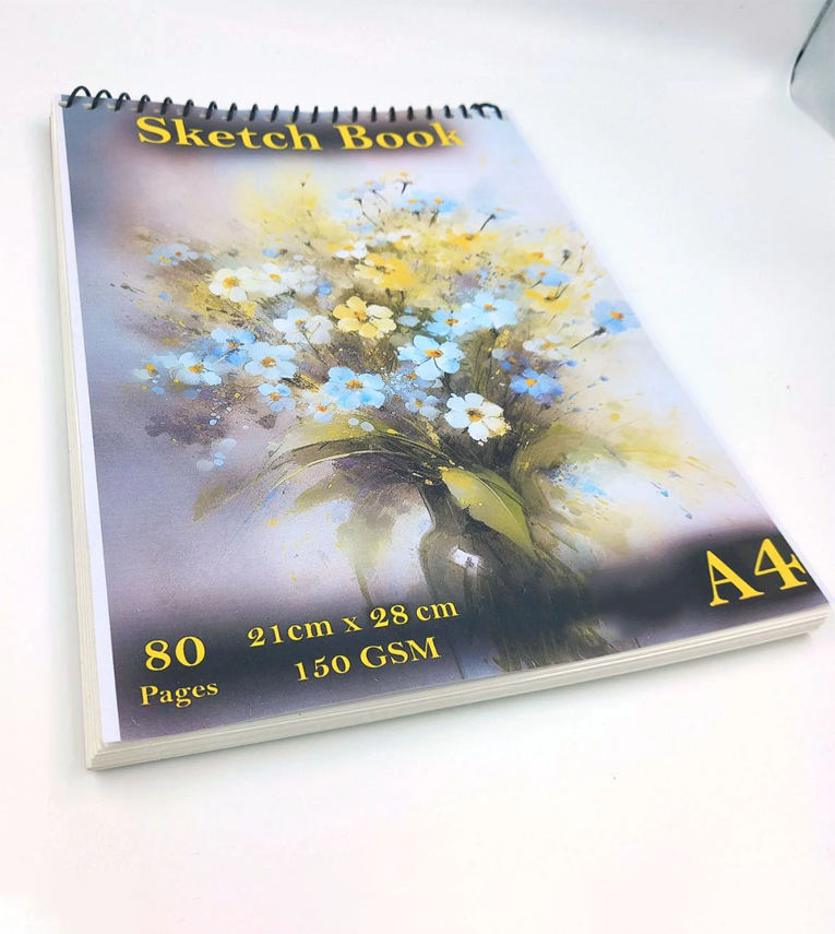 Drawing Book With 150 GSM Paper Pack of 1 A4 Size Sketch Pad