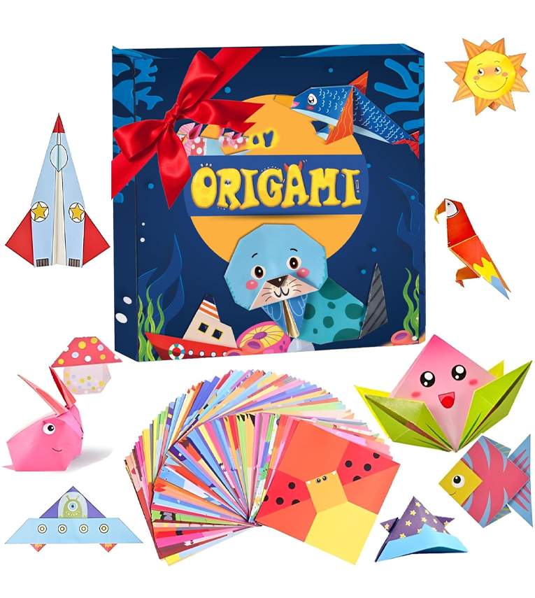 Origami Paper with Instruction Book for Kids