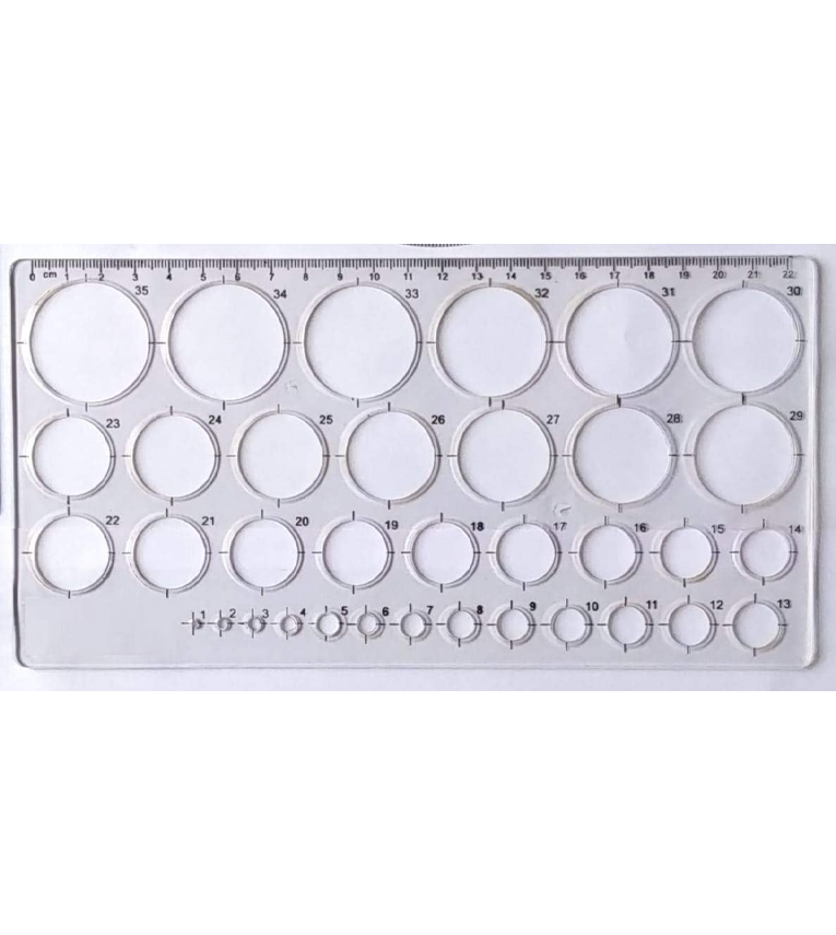 Art Circle Master Template 35 Circles Stencil Measuring Tool