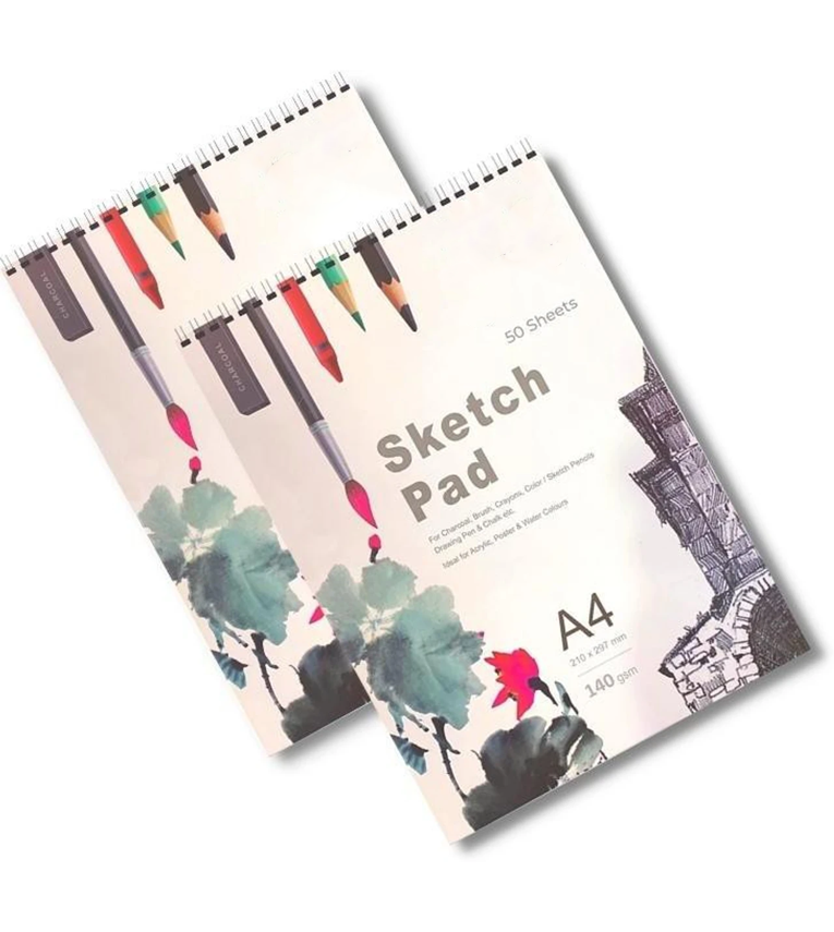 Set of 2 Top Spiral Artists and Drawing Sketch Pad Sketch Pad