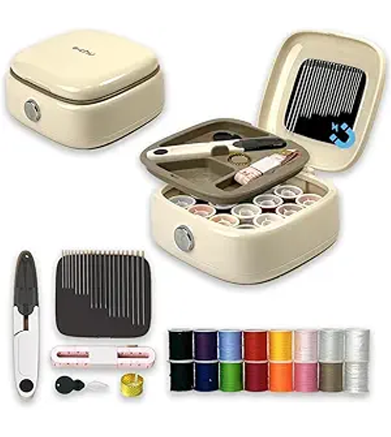Premium New Sewing Kit Box with 16 Multi Color Threads